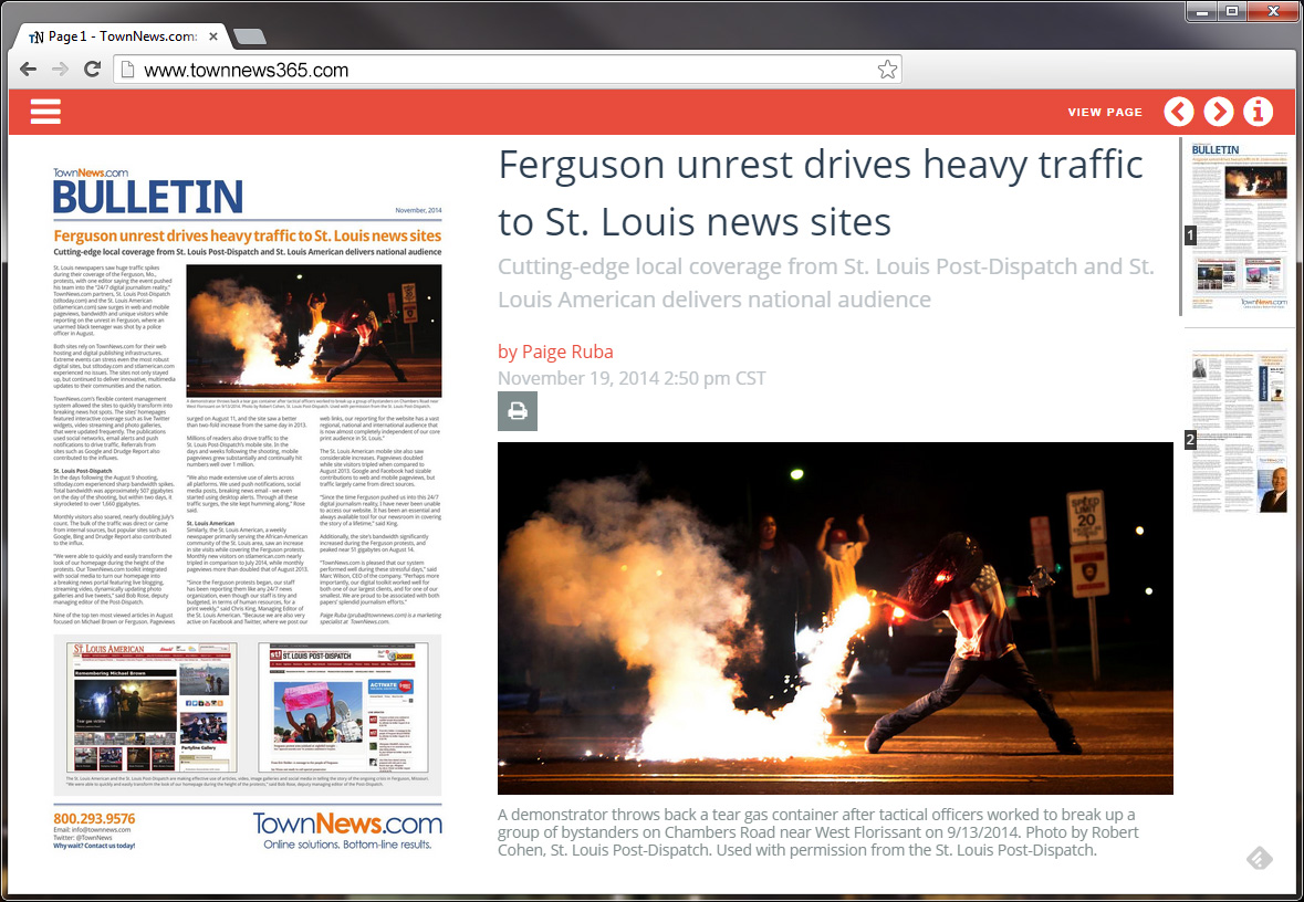 TownNews.com Bulletin (November, 2014)